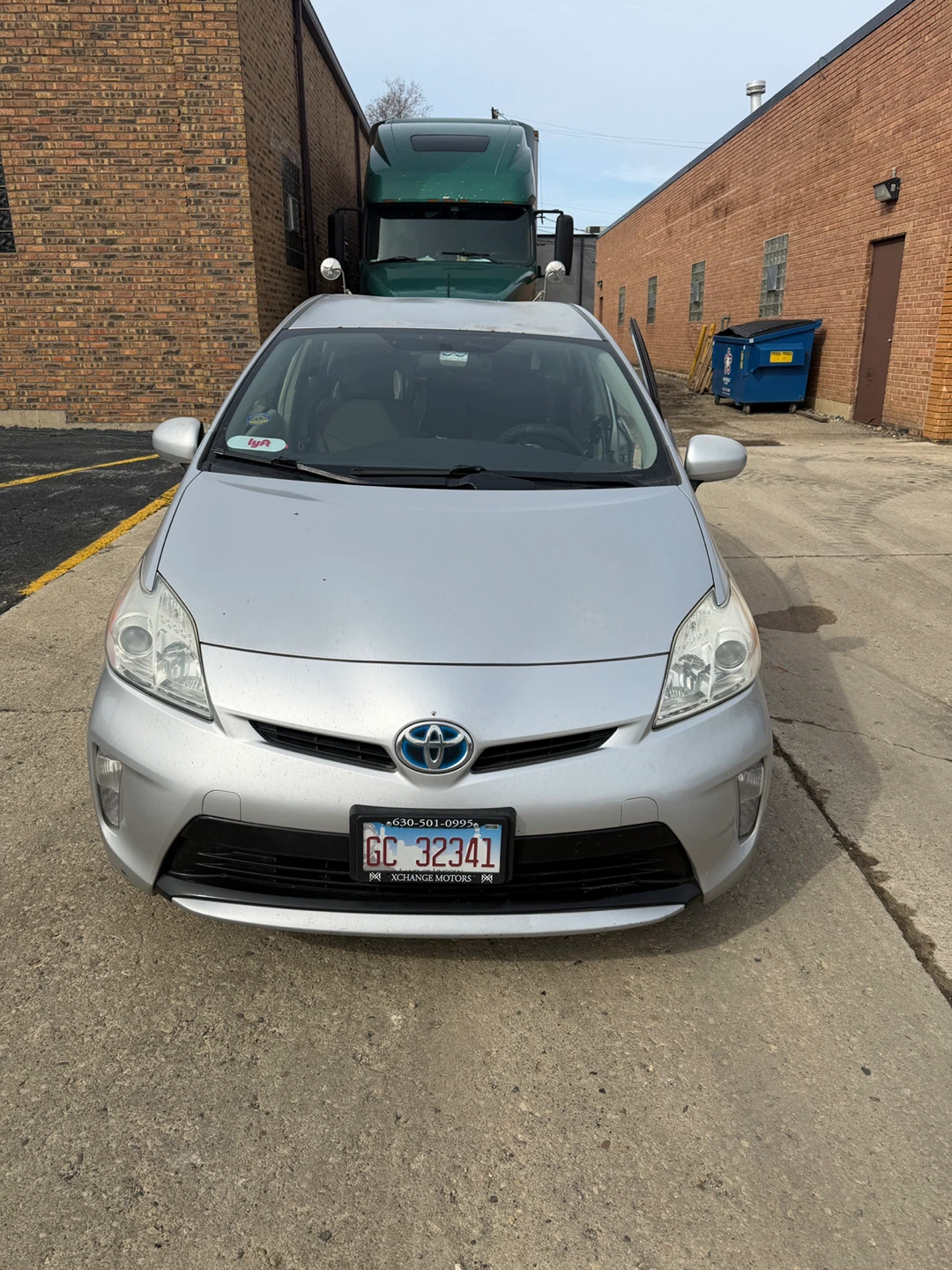 Silver Toyota Prius Hybrid 2014