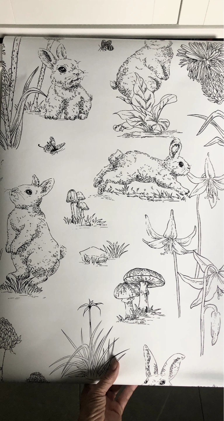 🐇🐇Rabbits pattern Peel & stick roll and