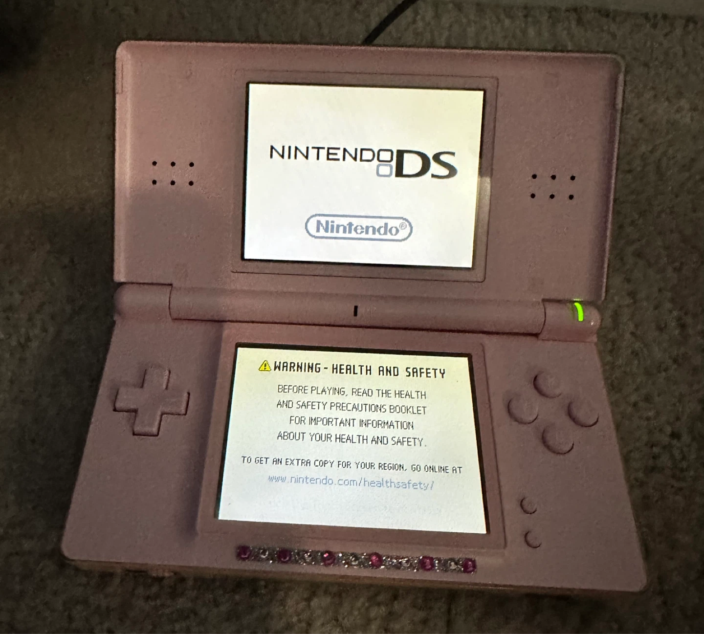 Nintendo DS Lite Pink Bundle with Games and Case