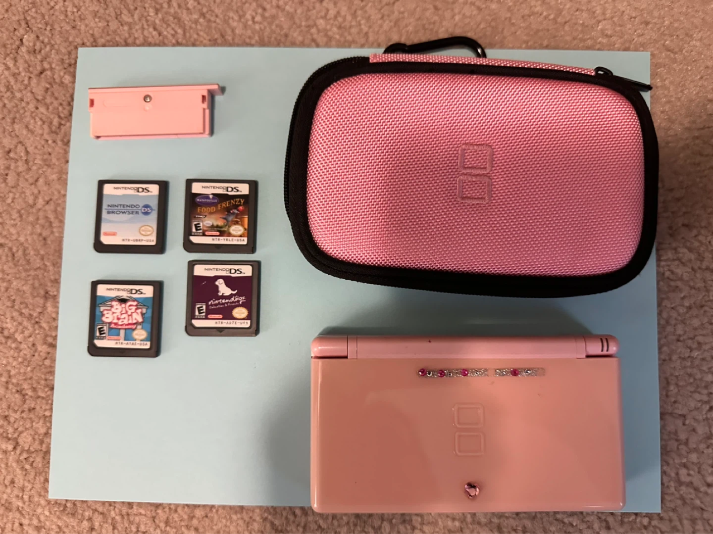 Nintendo DS Lite Pink Bundle with Games and Case - photo 5