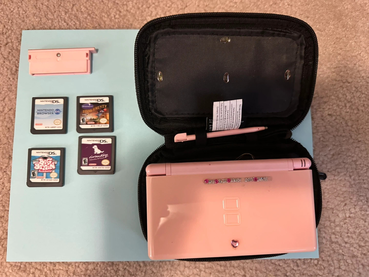 Nintendo DS Lite Pink Bundle with Games and Case - photo 4