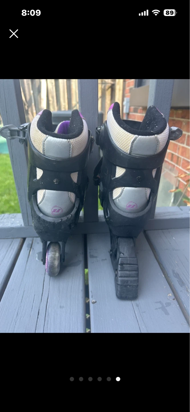 Girls' Purple and White Rollerblades - photo 3