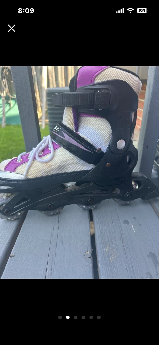 Girls' Purple and White Rollerblades - photo 4