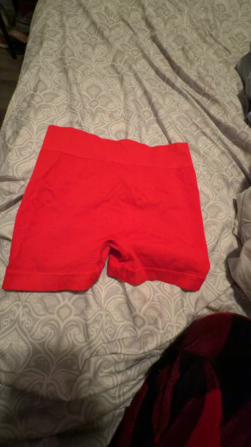 Red Seamless Booty Shorts
