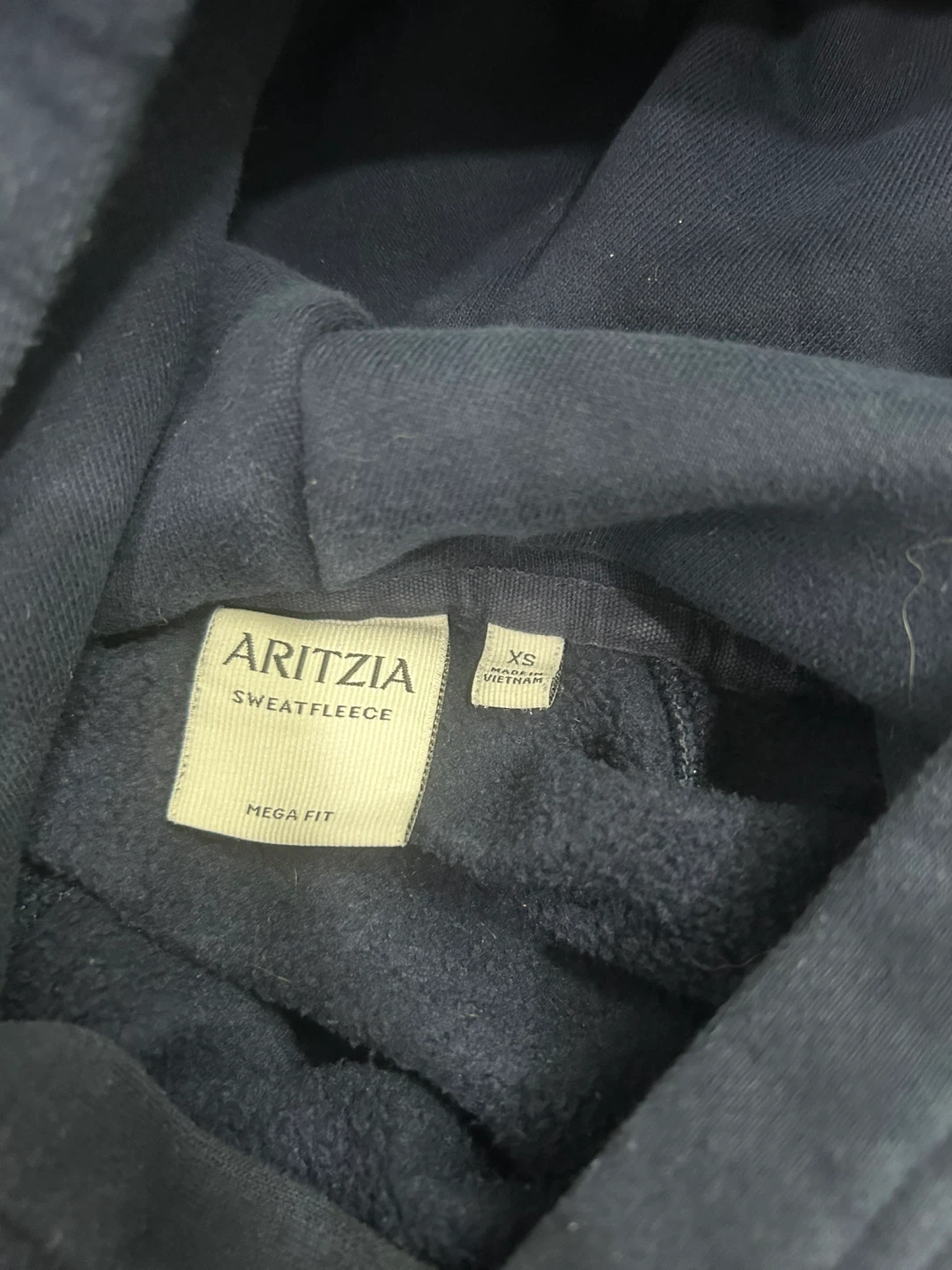 ARITZIA SWEATFLEECE Mega Fit Hoodie - Navy XS - photo 2