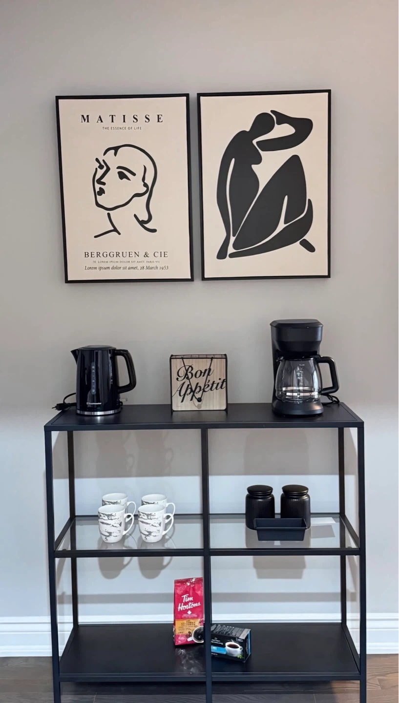 Modern black console table/shelf