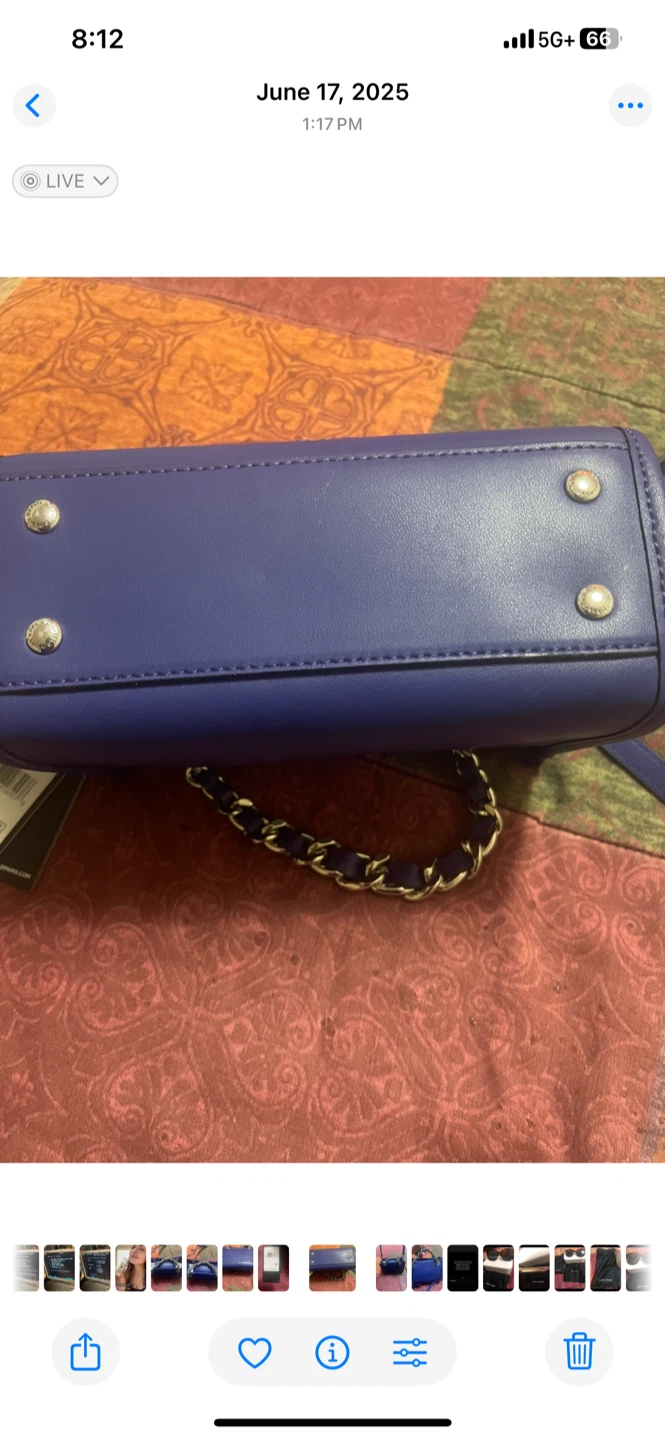 Karl Lagerfeld Blue Leather Handbag - photo 4