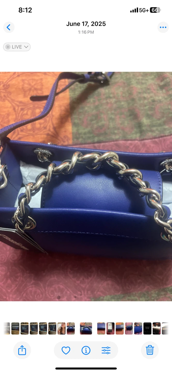 Karl Lagerfeld Blue Leather Handbag - photo 5