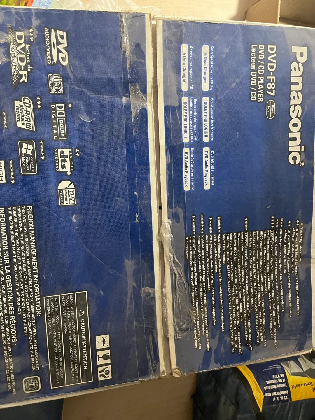 Panasonic DVD Player / CD Player - DVD-F87