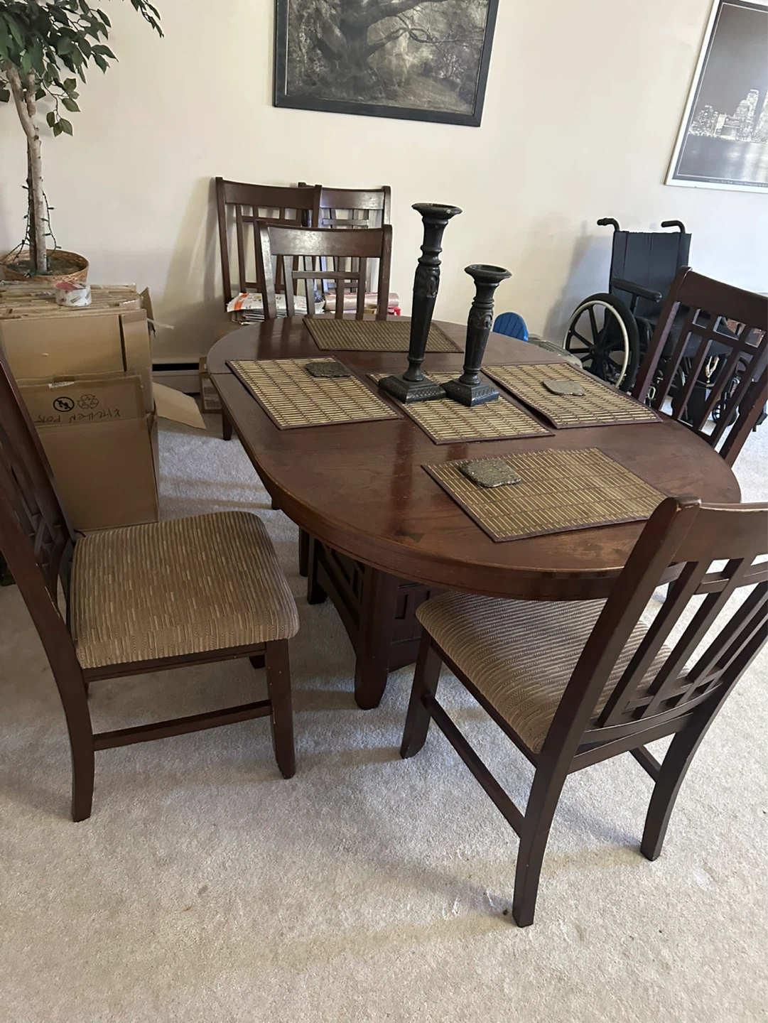 Dining table with six chairs - photo 4
