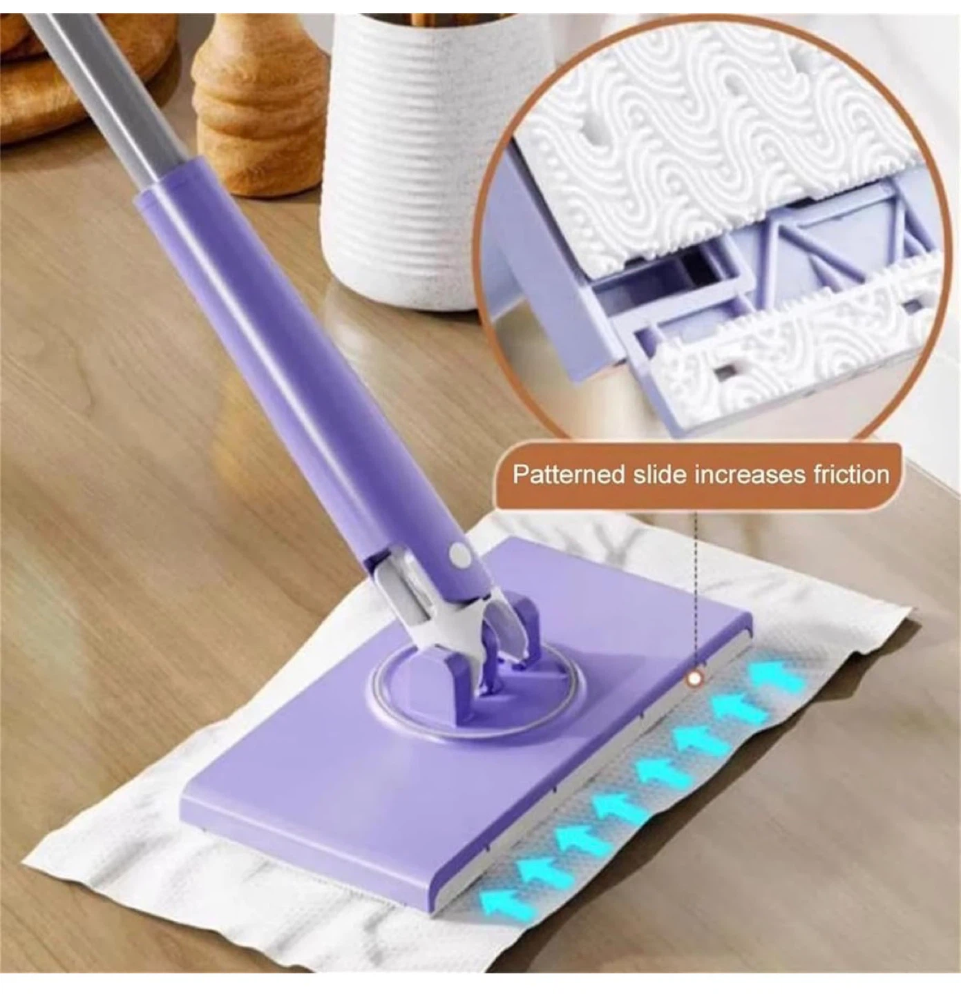 Flat Mop with Reusable Microfiber Pads