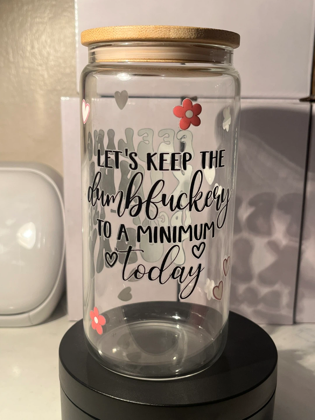 Glass Tumbler "Feeling Kinda IDGAF-ish Today" - photo 3