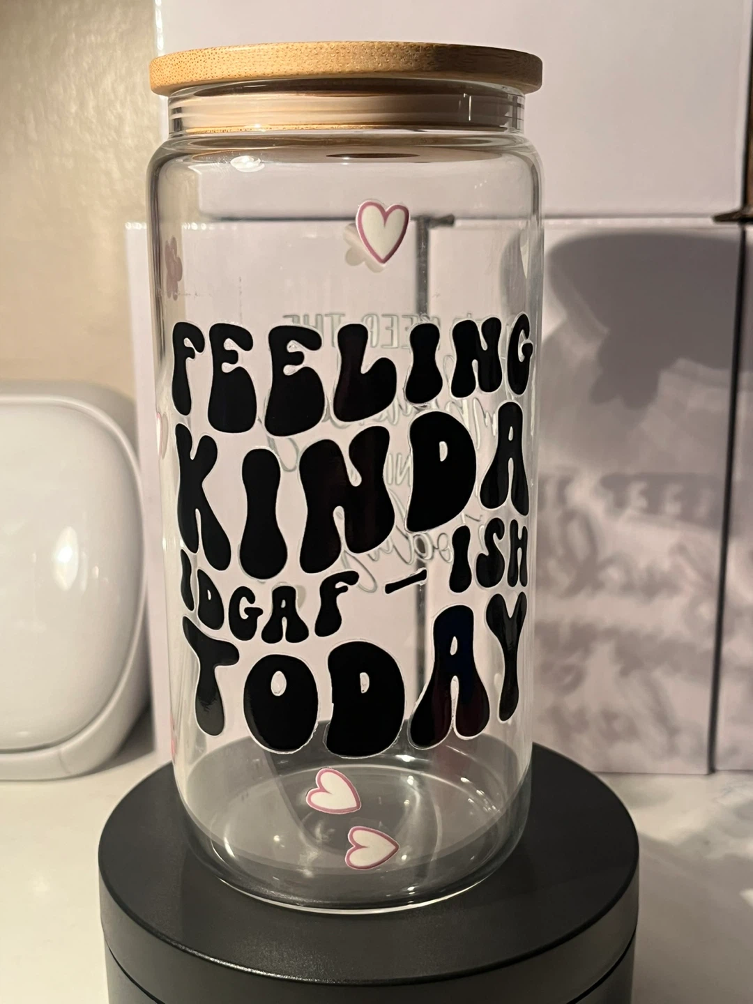 Glass Tumbler "Feeling Kinda IDGAF-ish Today" - photo 4