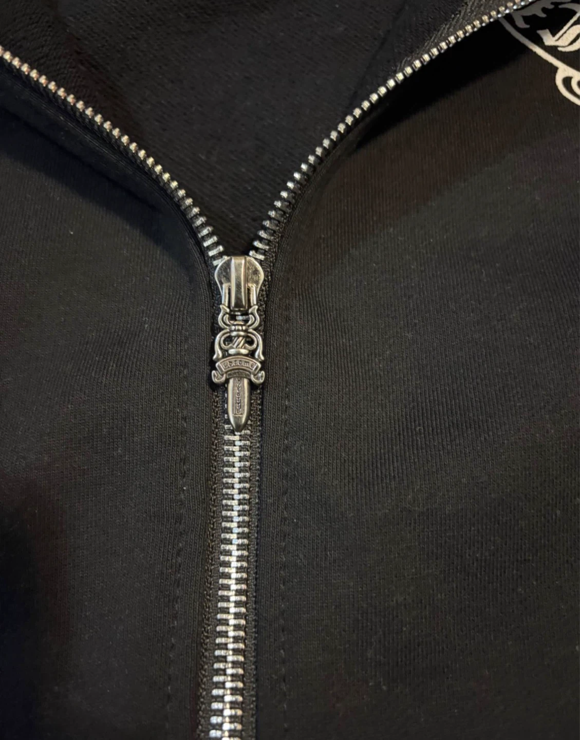 Chrome Hearts Black Zip-Up Hoodie - photo 4