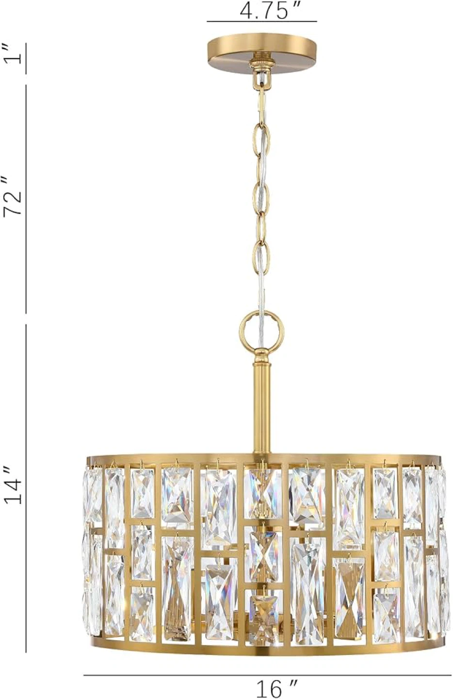 Farmhouse Crystal Convertible Chandelier