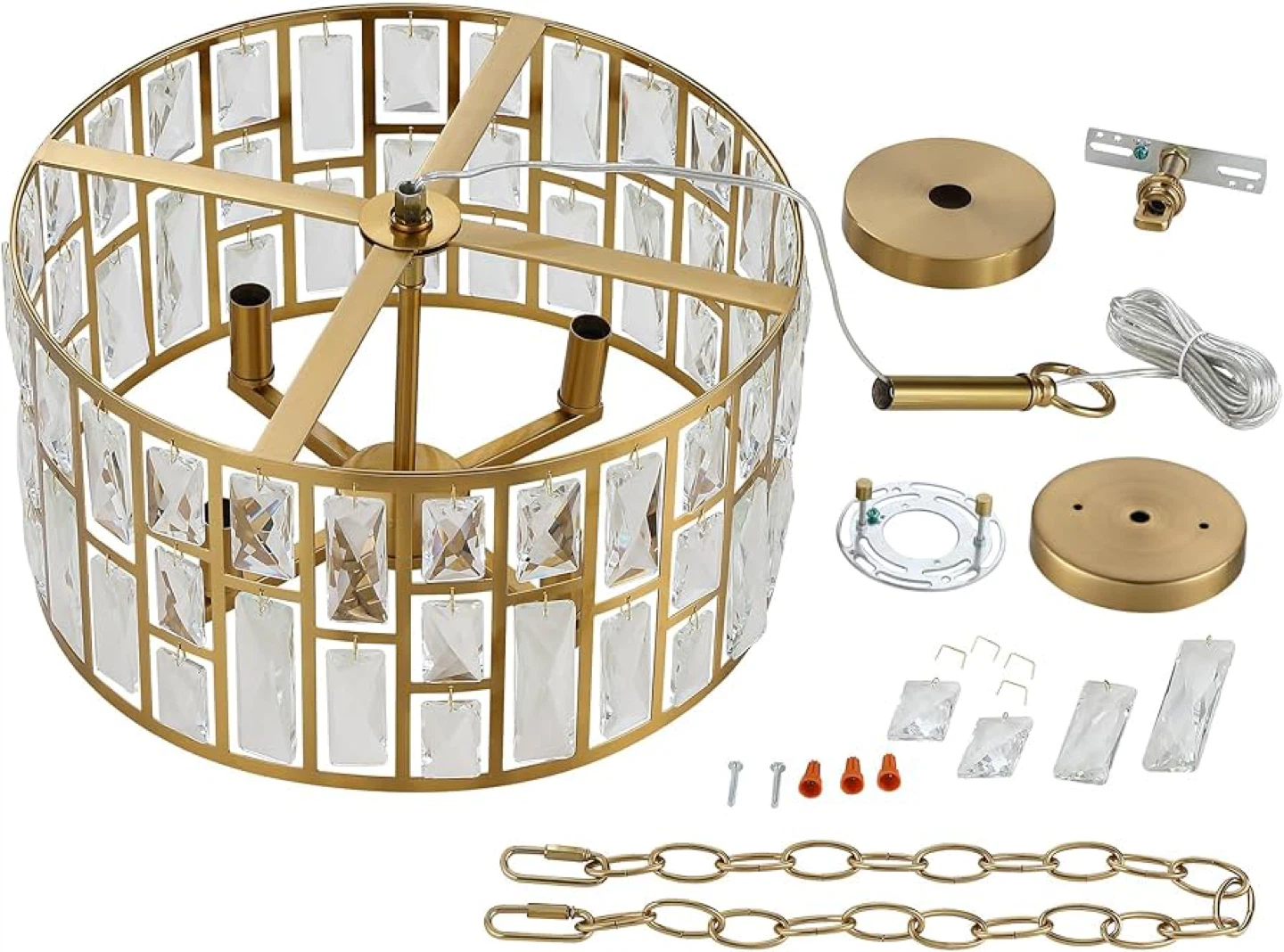 Farmhouse Crystal Convertible Chandelier - photo 2