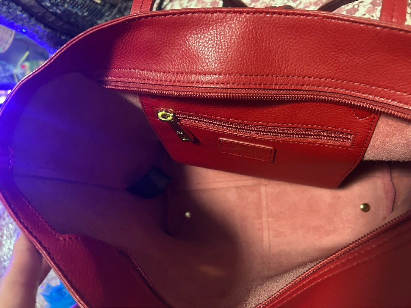 Lauren Ralph Lauren Red Leather Tote Bag - photo 2