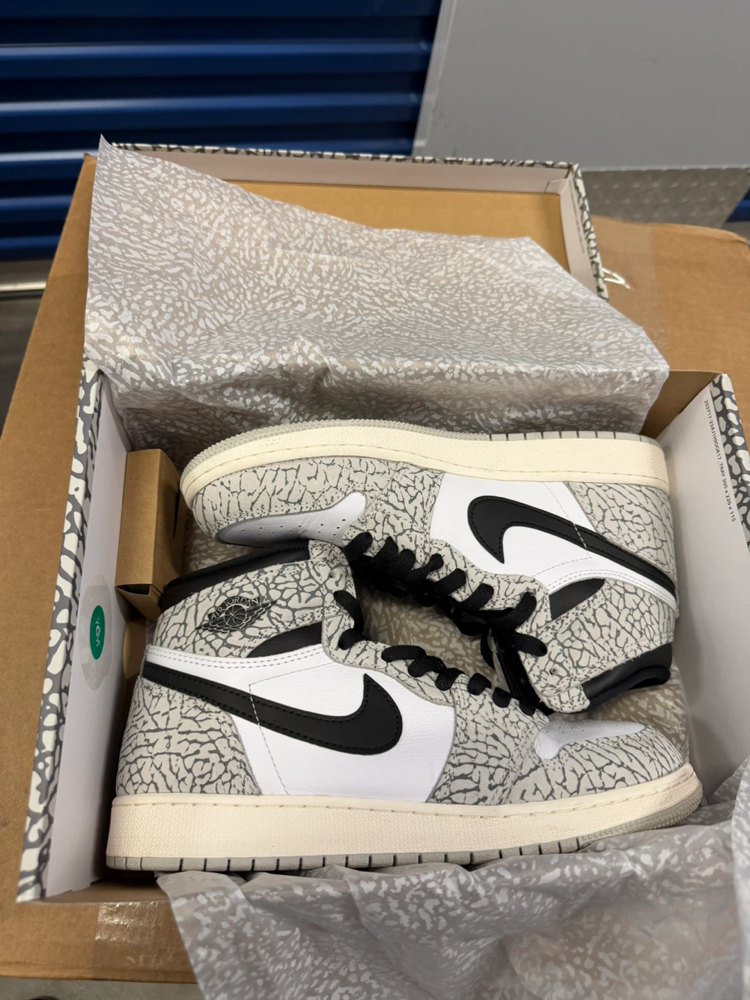 Nike Air Jordan 1 High OG Elephant Print Cement Grey