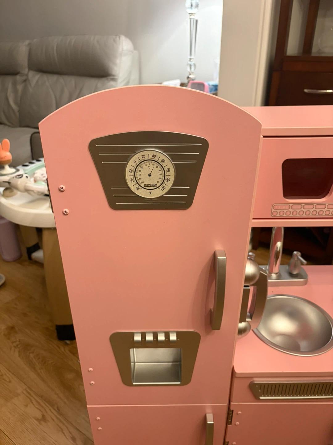Pink Wooden Play Kitchen with Accessories - photo 2