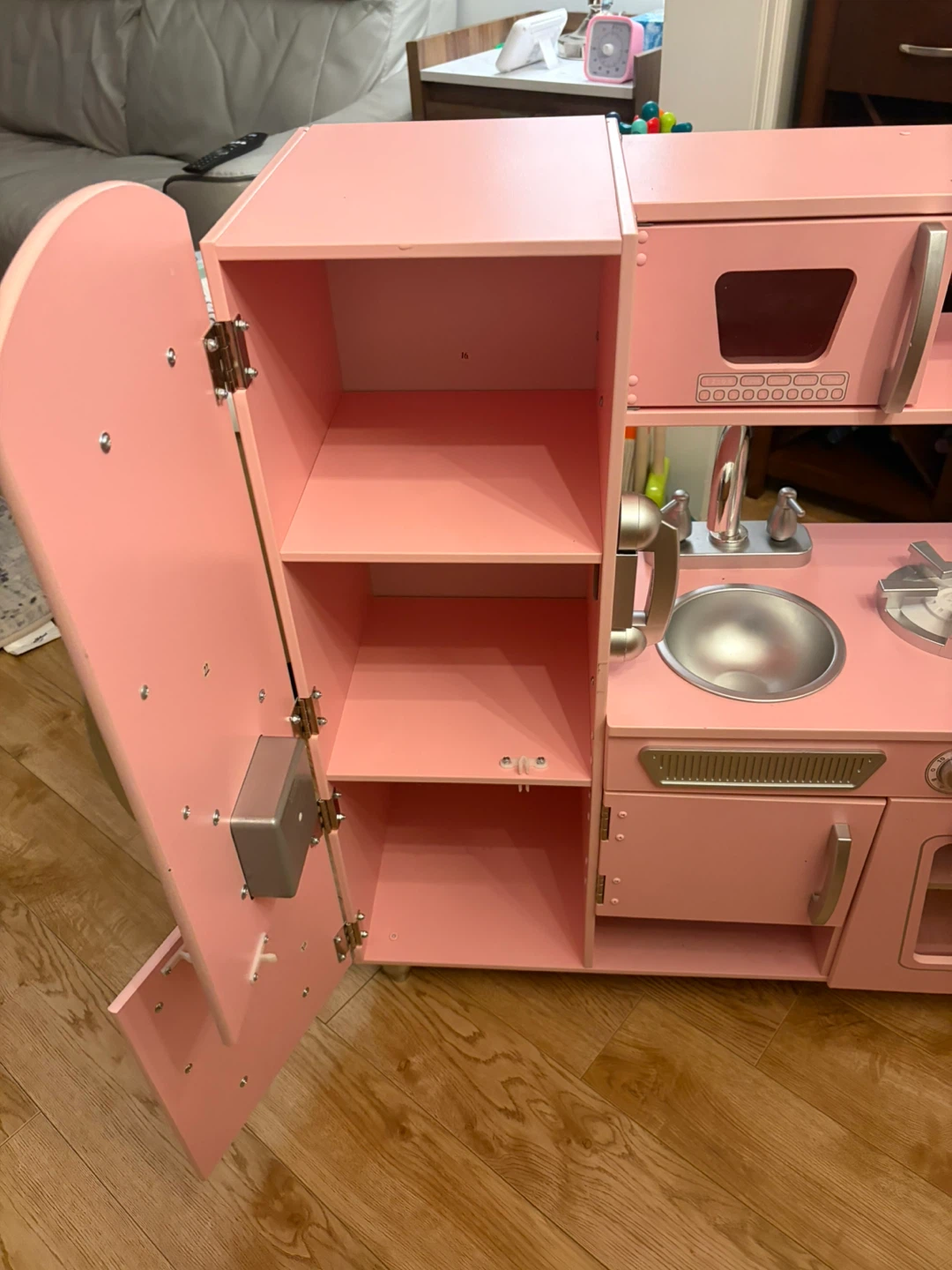 Pink Wooden Play Kitchen with Accessories - photo 5