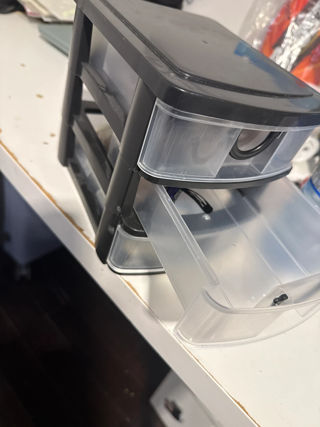 Black 3-Drawer Plastic Organizer - photo 2