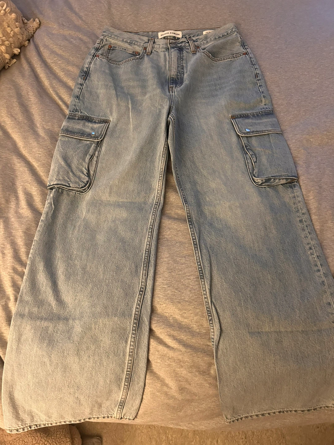 Denim Forum '90s High-Rise Loose Cargo Jeans Size 30