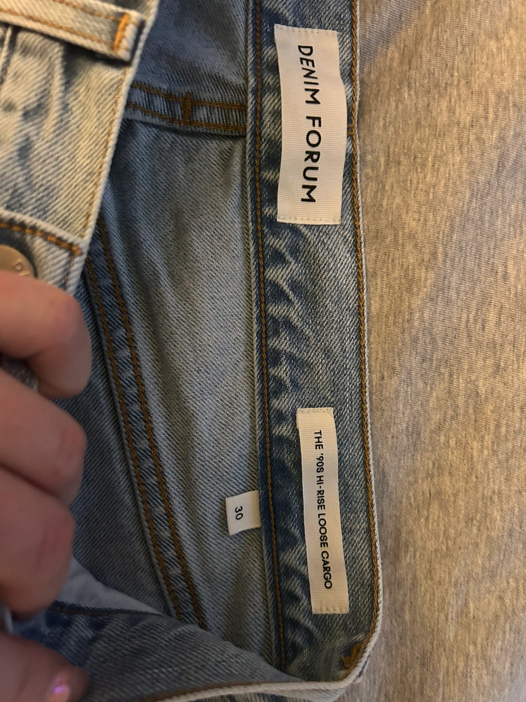 Denim Forum '90s High-Rise Loose Cargo Jeans Size 30 - photo 3