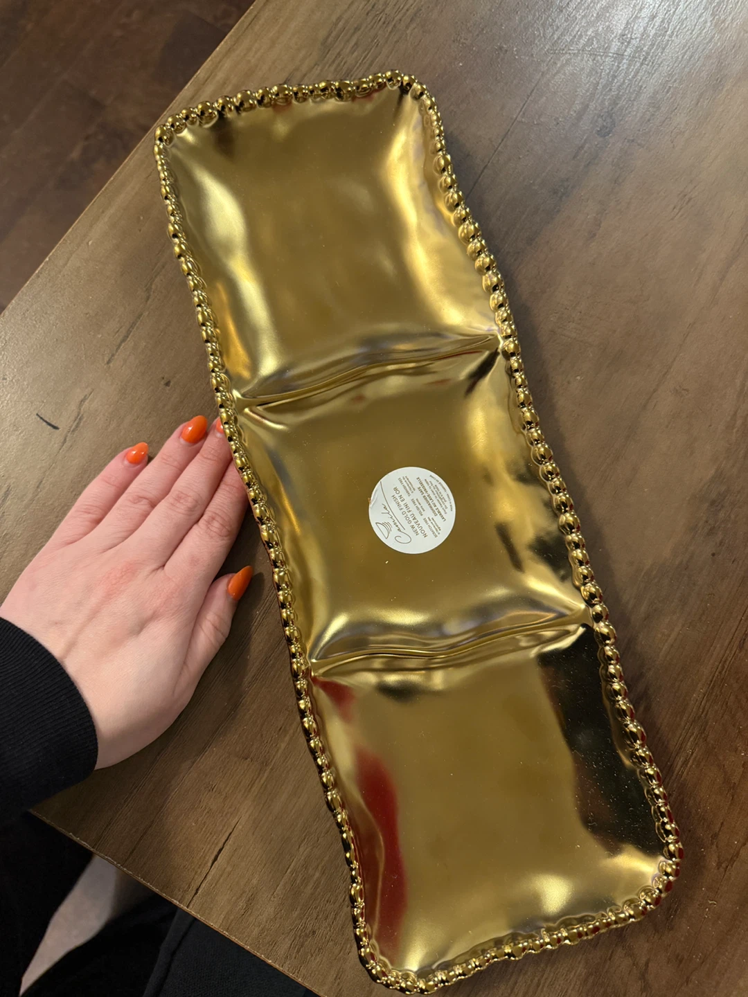 Gold 3-Section Serving Tray - photo 2