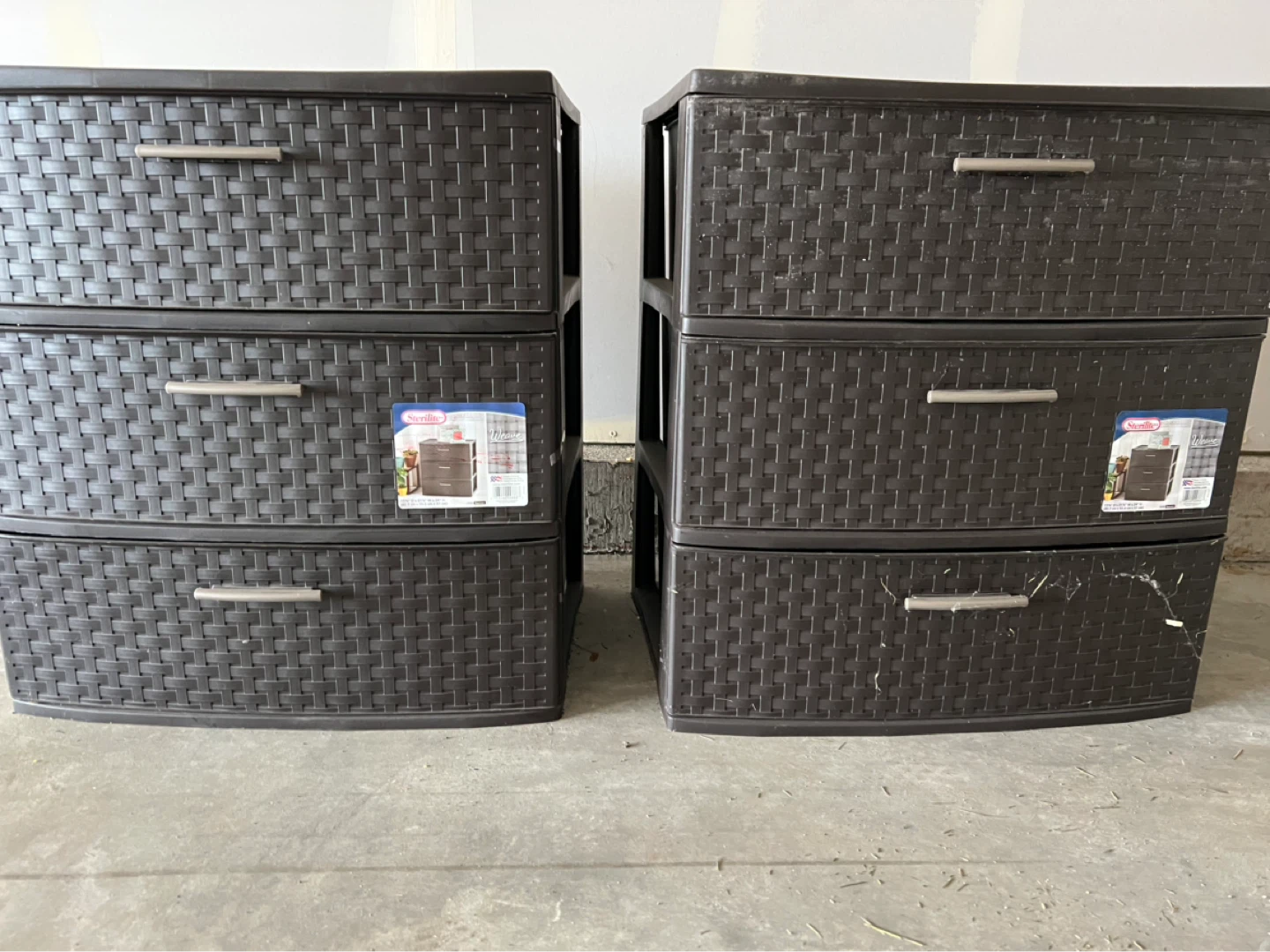 Sterilite 3-Drawer Plastic - Dark Brown