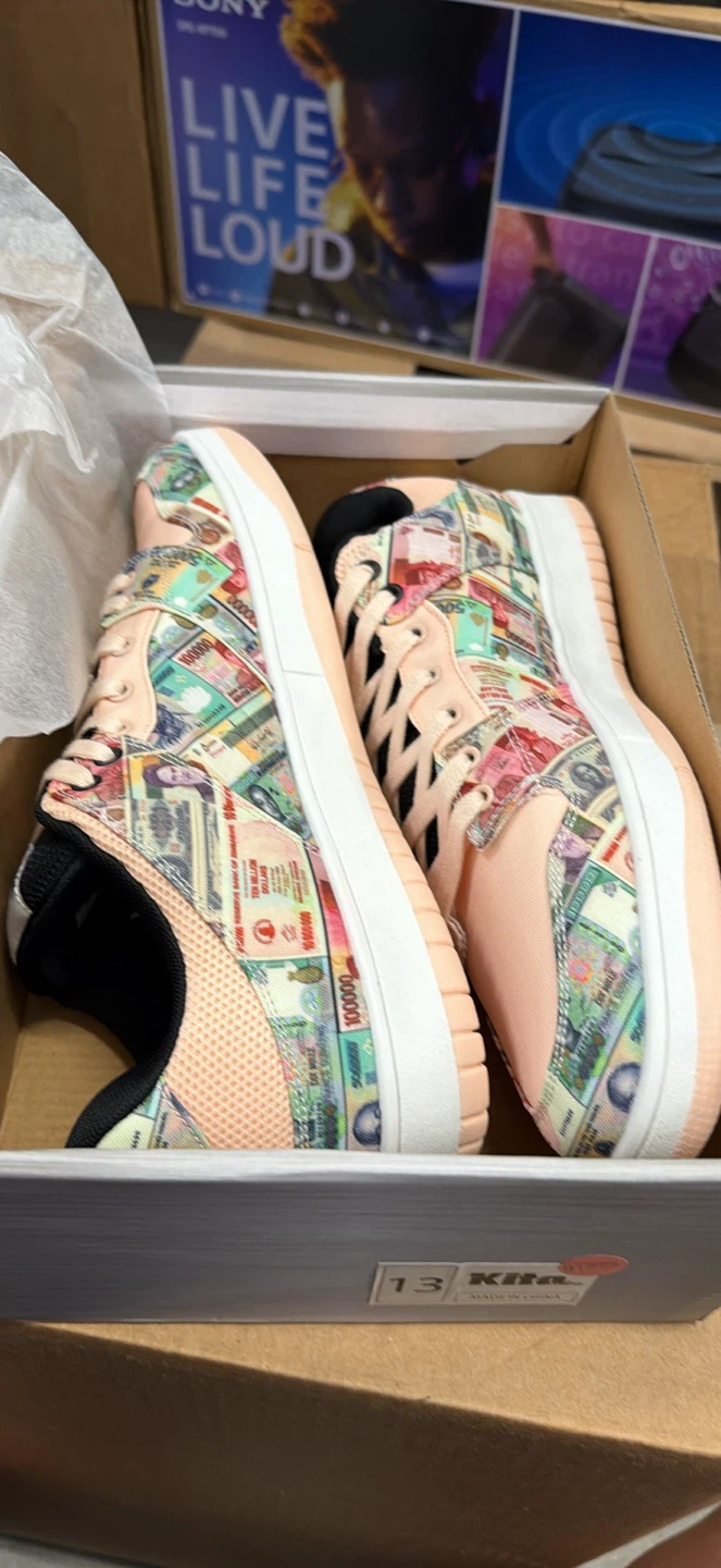 Nike Dunk Low "Money Print" Sneakers