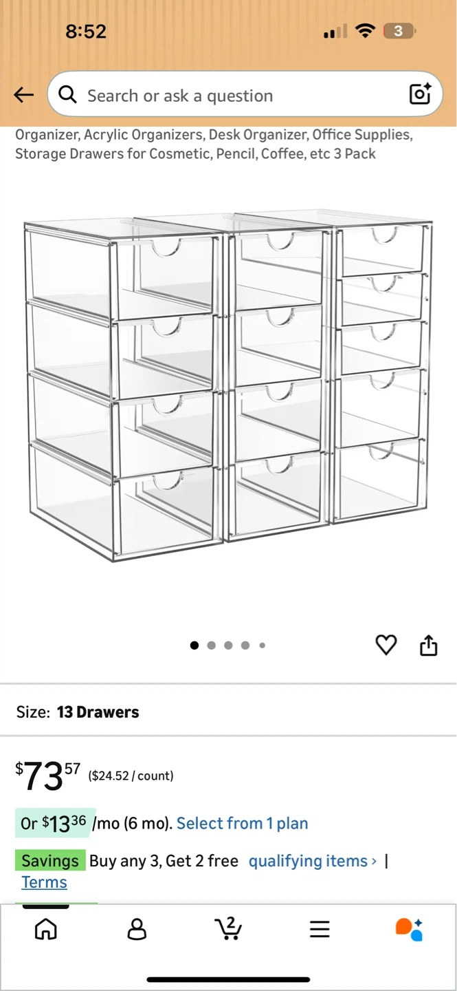 Acrylic Drawer Organizers (3 Pack) - photo 2