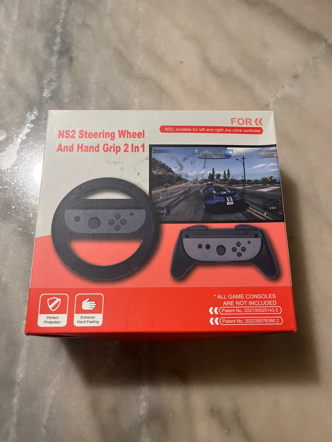 NS2 Steering Wheel and Hand Grip for Nintendo Switch Joy-Cons - photo 2