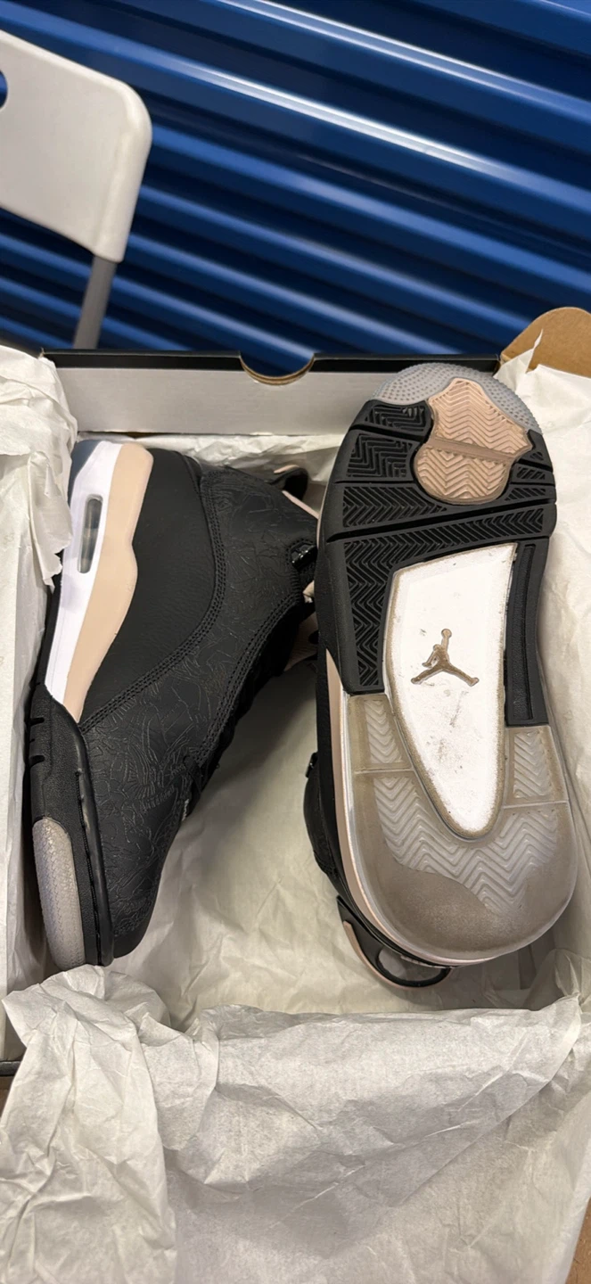Air Jordan 4 Retro SE GS 'Whispers of the Past' Black/Tan - photo 3