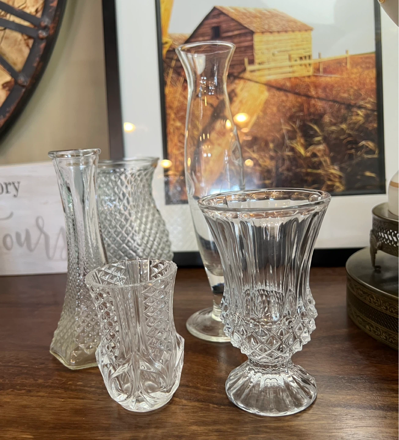Collection of Vintage Glass Bud Vases - photo 3