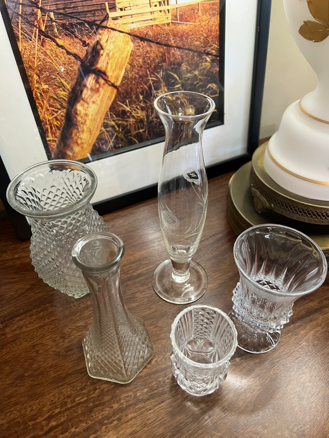 Collection of Vintage Glass Bud Vases - photo 2