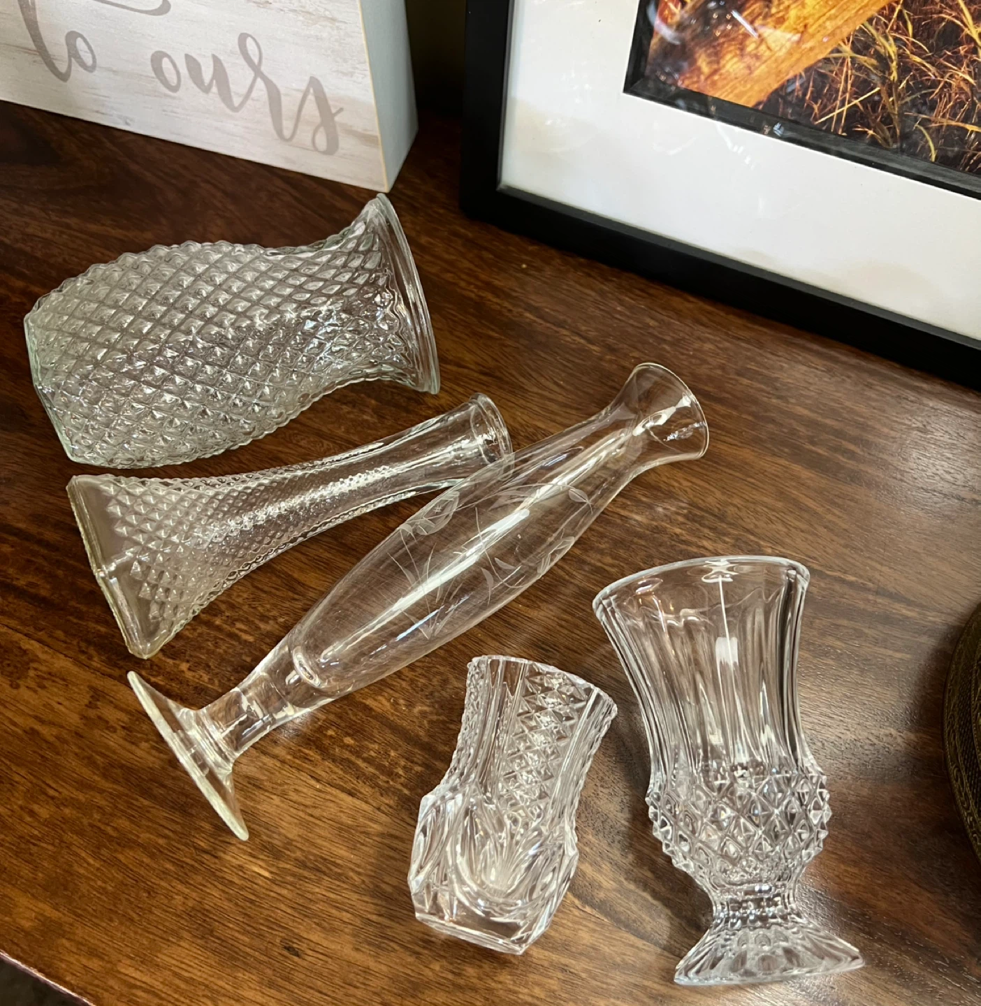 Collection of Vintage Glass Bud Vases - photo 5