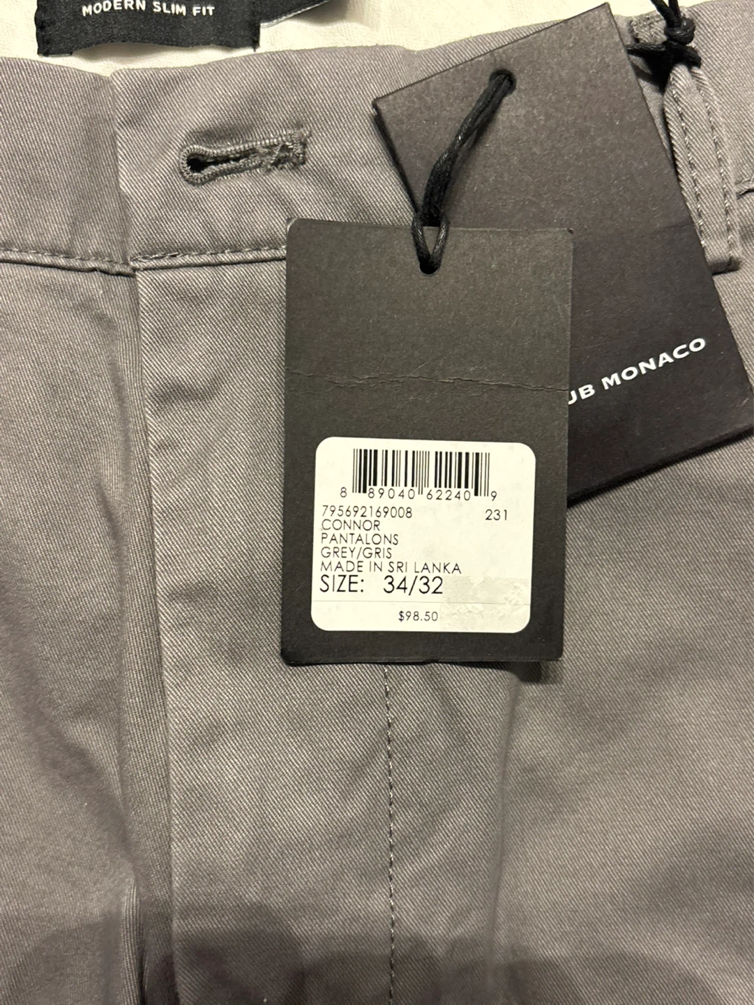Brandnew Club Monaco Connor Modern Slim Fit pants - photo 2