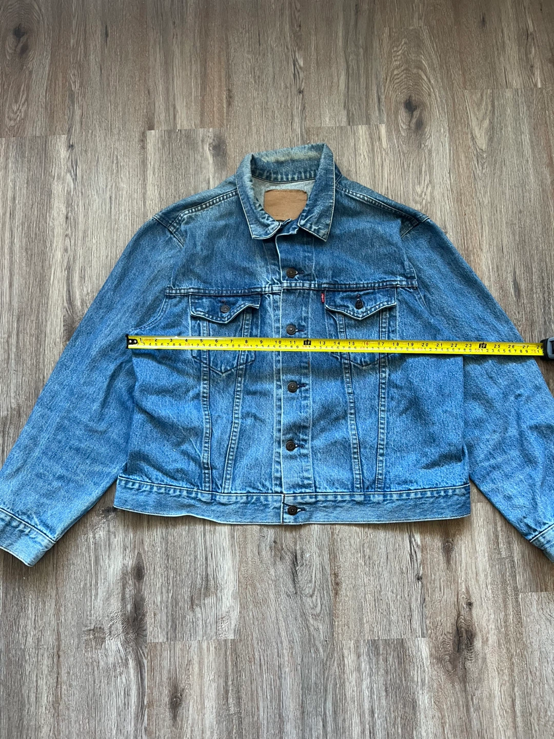 Vintage 90s Levi’s 75513 Denim Trucker Jacket Light Wash Size L - photo 4