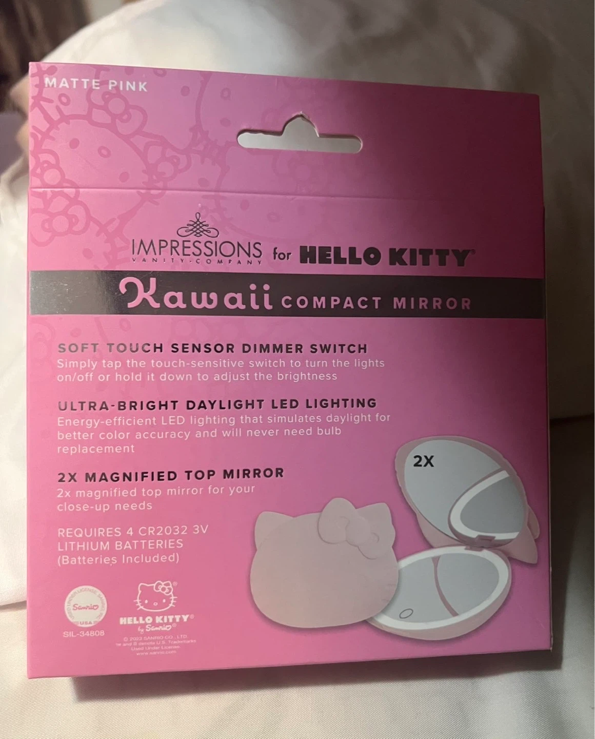 Hello Kitty Kawaii Compact Mirror - Matte Pink - photo 2