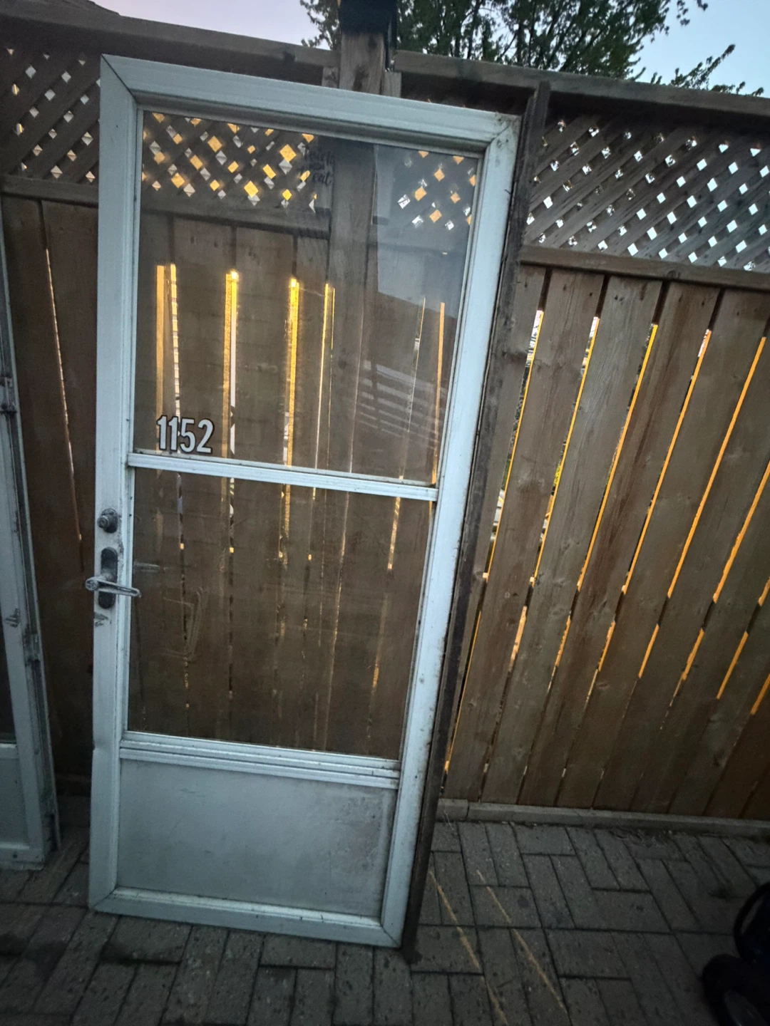 Storm door -White Screen Door with Glass Insert - photo 2