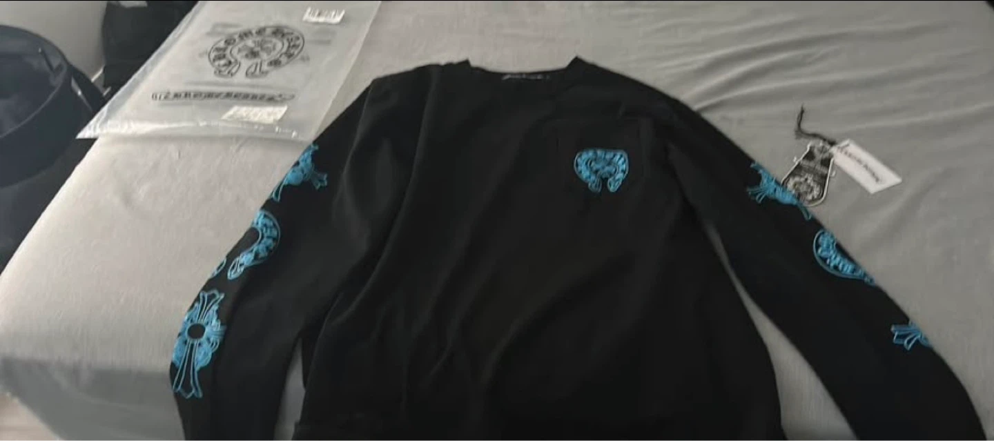 Chrome Hearts Long Sleeve Shirt - Black & Blue - photo 4