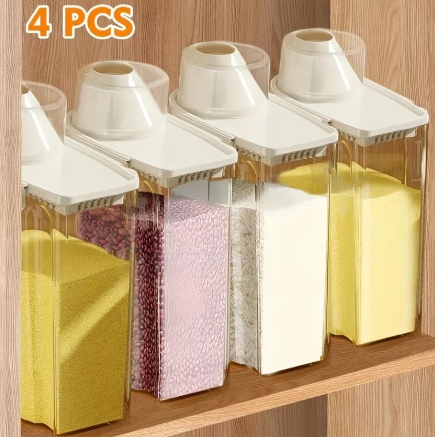 4 Piece Clear Food Storage Container Set