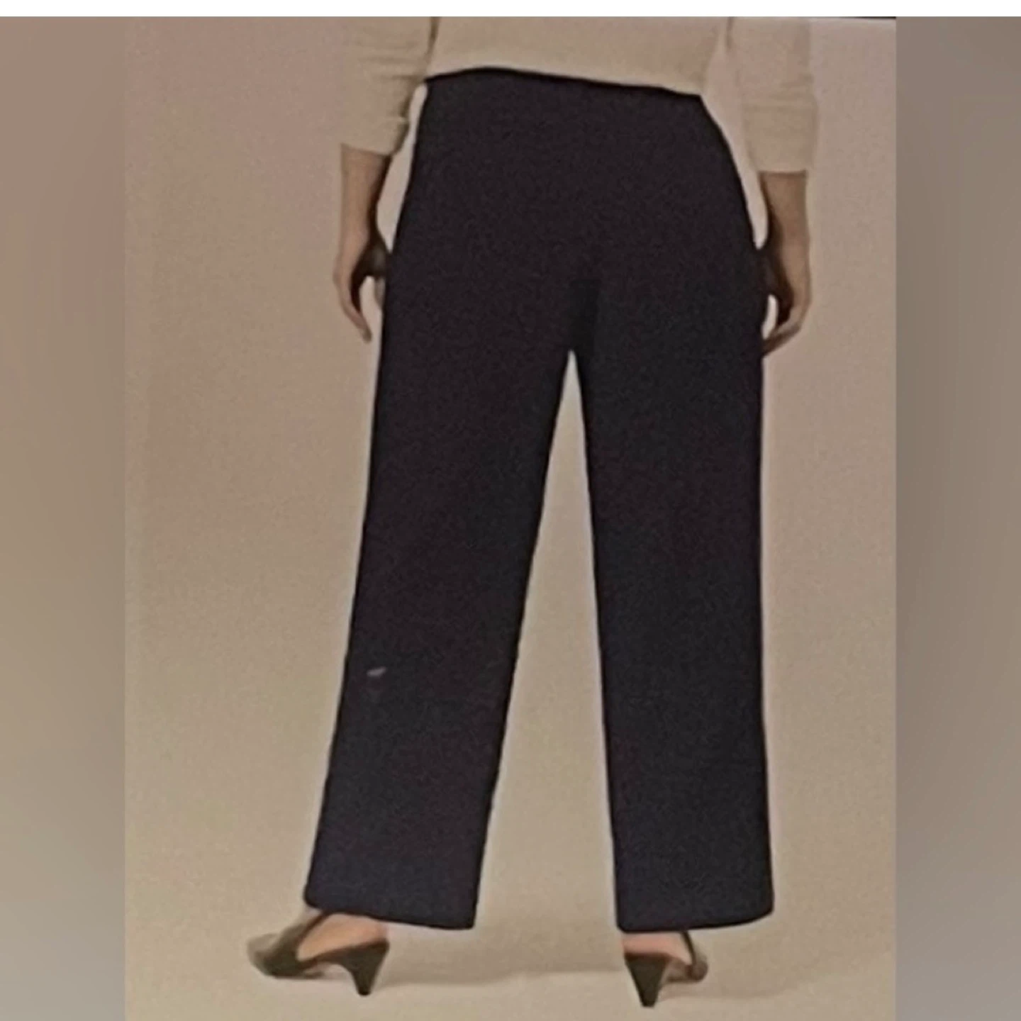 Banana Republic Women's Navy Wide Leg Pants Size 14 - photo 2