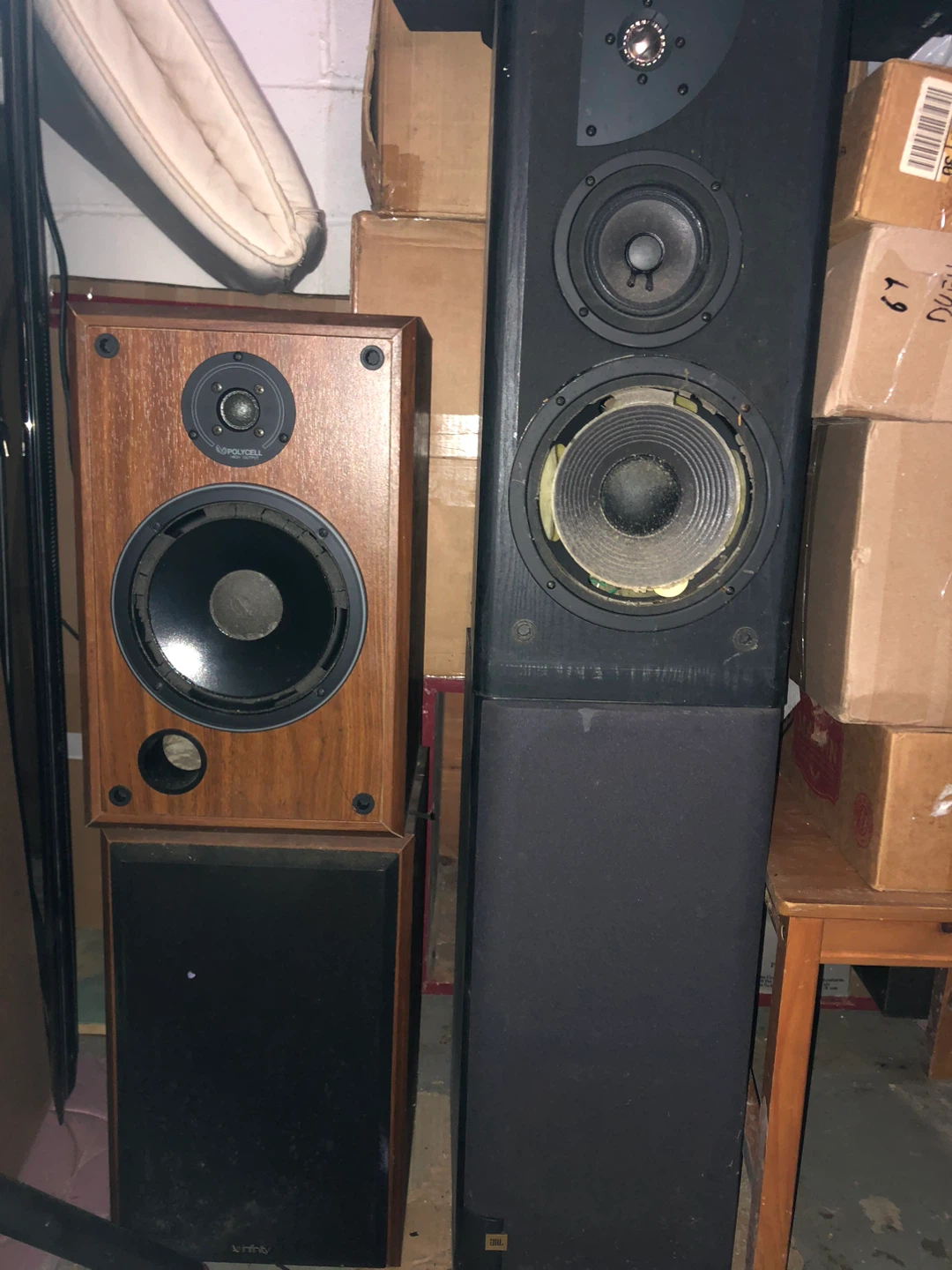 Speakers JBL and Infinity. Needs to be refoamed
