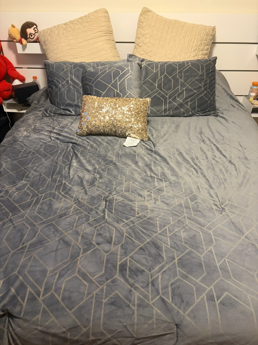 Queen comforter Set velour