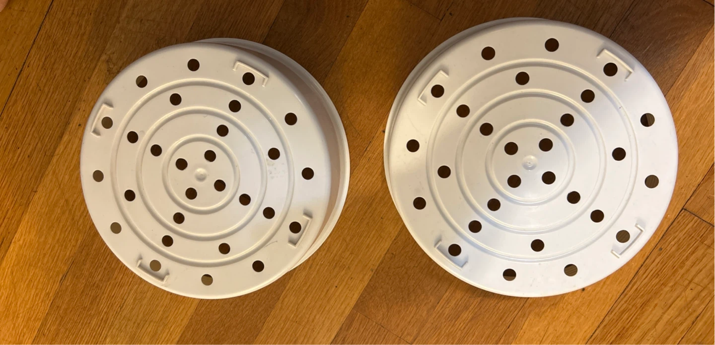 Set of 2 White Steamer Inserts - photo 2