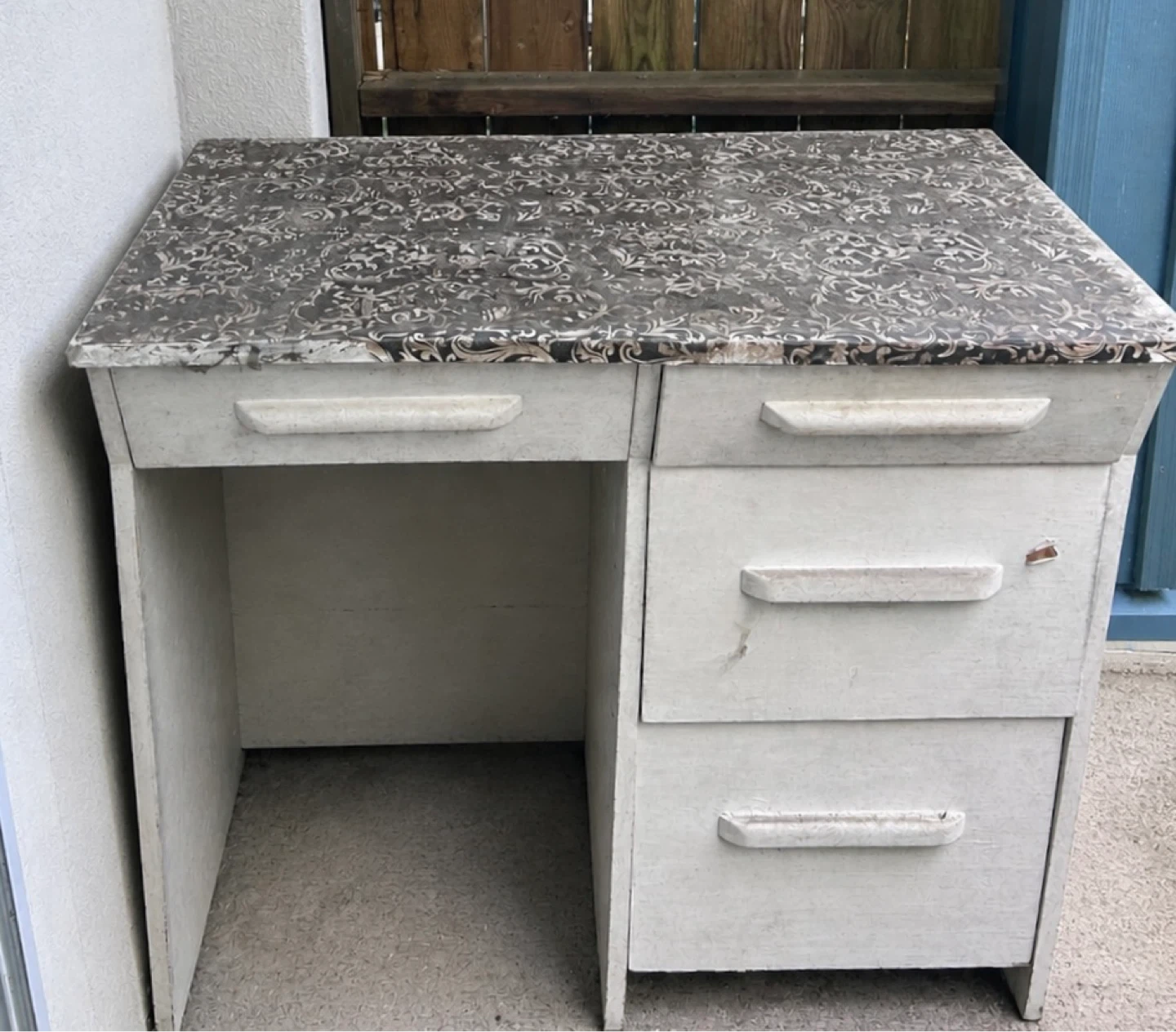 Vintage Desk with Drawers