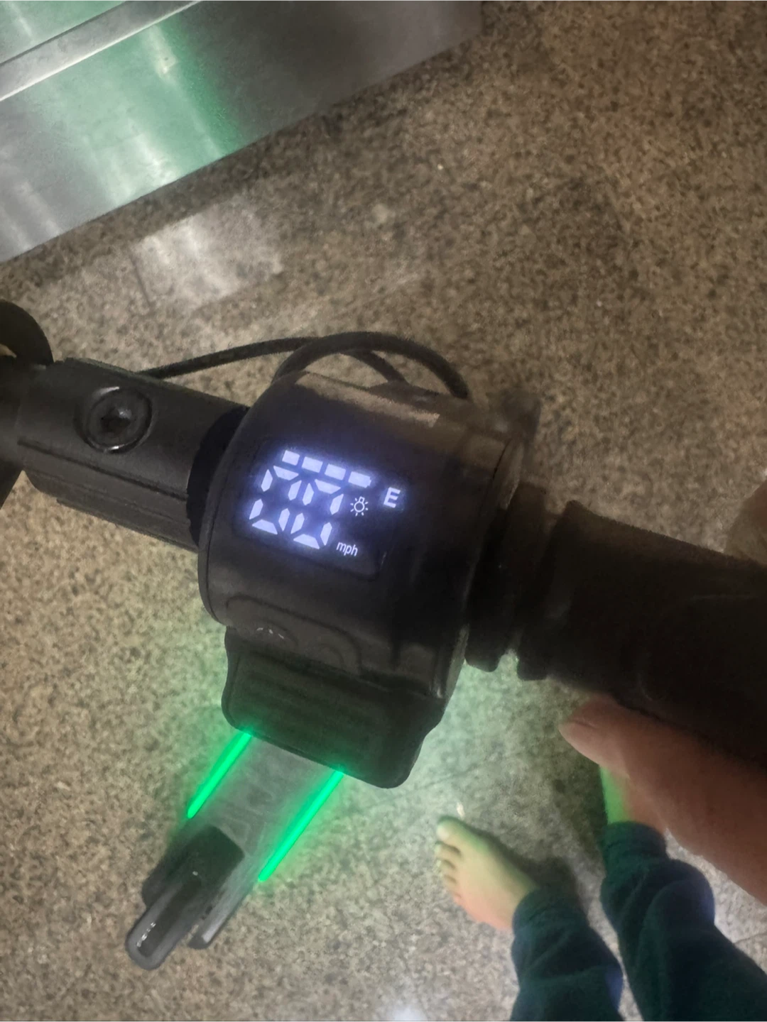 Electric Scooter with LED Deck Lights