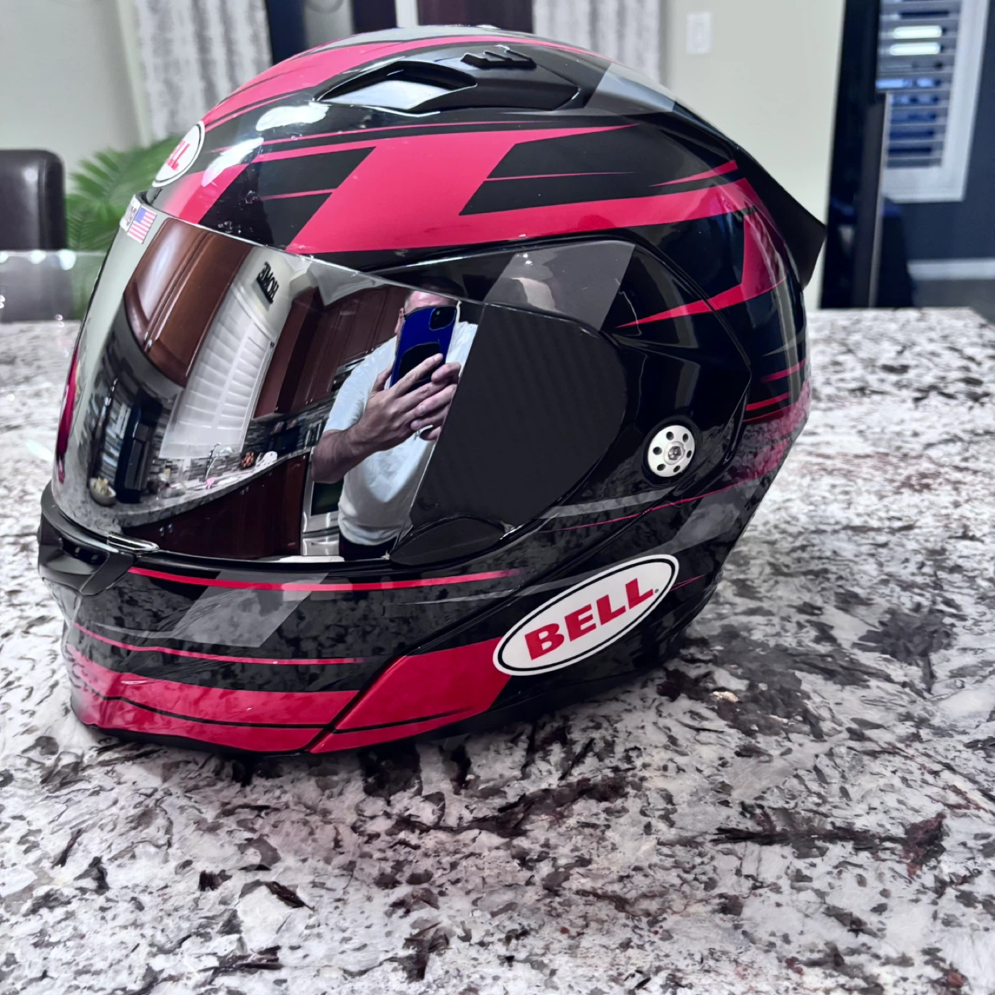 Bell Revolver EVO Motorcycle Helmet - Black/Red - photo 2
