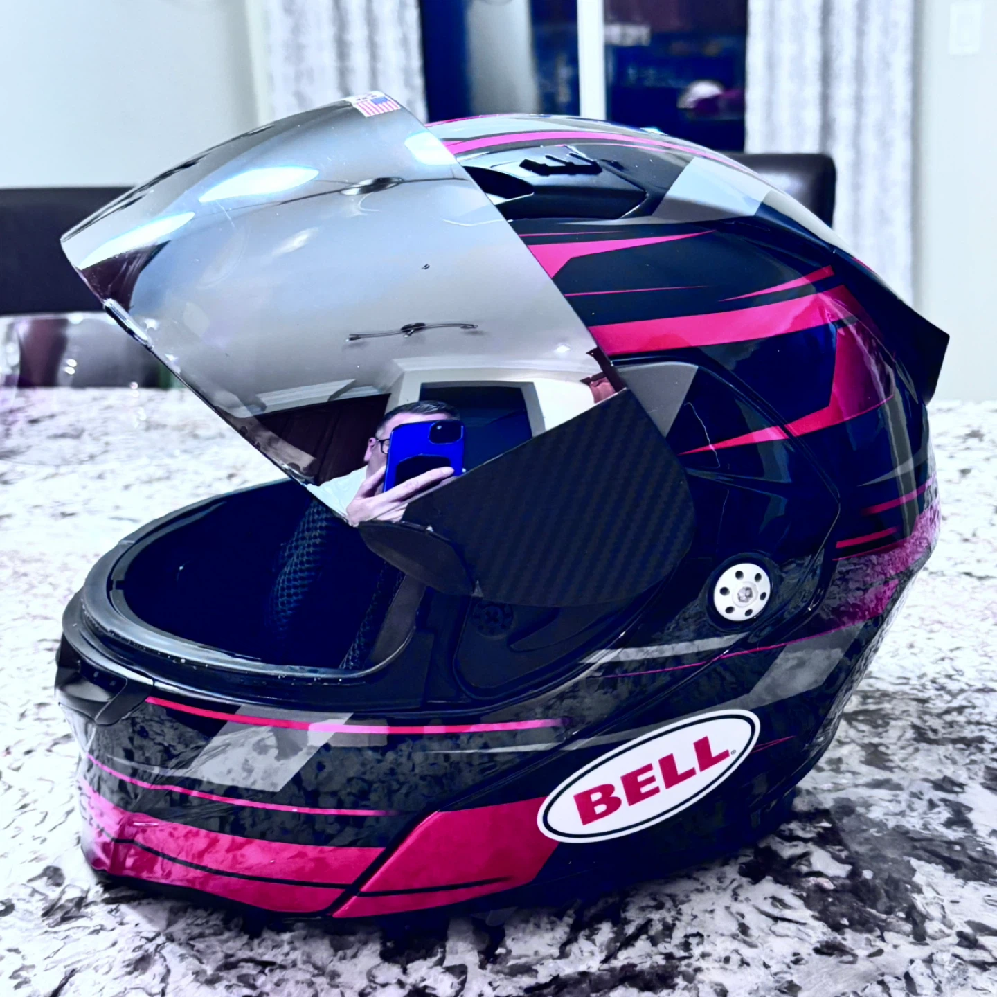 Bell Revolver EVO Motorcycle Helmet - Black/Red - photo 4